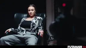 Big Tit Shemale Grows Futa Cock Freezes & fucks Blonde Pussy Hard