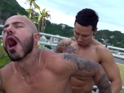 Tattooed Gay Latinos Ass Breed Outdoor