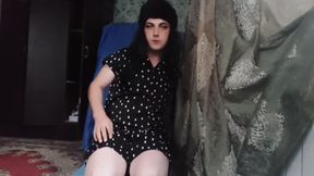 Beautiful Femboy Moving Slowly While Smiling Cute Tonight