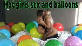 Hot girls sex and balloons