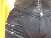 Domina's Tight Ass (trans, crossdress, fetish, pantyhose, transformation, female mask, mask, wig)