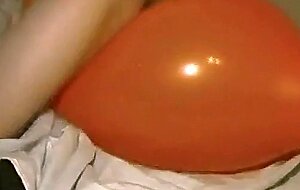 Twink Humping and Cumming on an Inflatable Orange Balloon