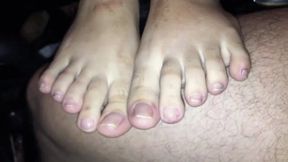 VERY LONG TOES TWO CUMSHOT VIDEO - FULL HD