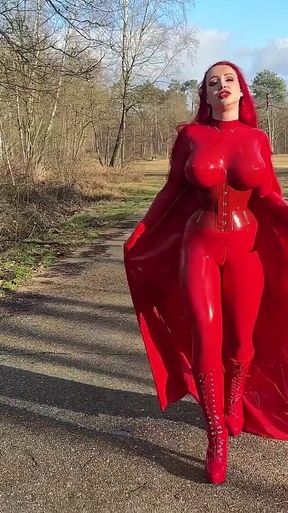 Latex Superhero Miss Fetilicious