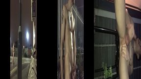 se exibindo pelado na rua, masturbando e se mostrando para os carros que passam com risco de flagra.