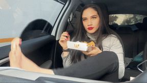 LANA NOCCIOLI in PUBLIC Ep 8 - Public Dashboard Feet Tease (Teasing on Traffic)