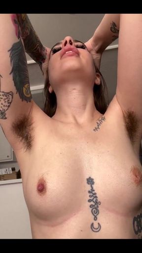 Sniffing My Sexy Hairy Armpits