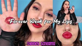 Forever Weak for My Lips - Seductress Sydney Screams Applies Red Lipstick Before Covering You with Her Lipstick Kiss Marks - Applying Lipstick, Red Lips, Sensual Lipstick Domination, POV Kissing - HD 1080 WMV