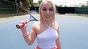 Haley Spades goes buckwild at a public tennis court - BangRealTeens