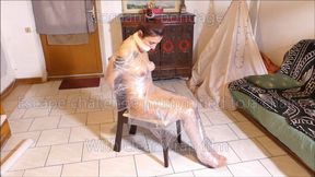 Escape challenge mummified to a chair