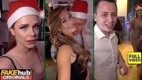 British Teens Party Hard in Christmas Sex Orgy - Exclusive FAKEhub Footage