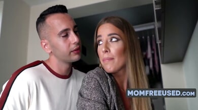 Mature stepmom in high heels allows her young stepsons intimate access at home