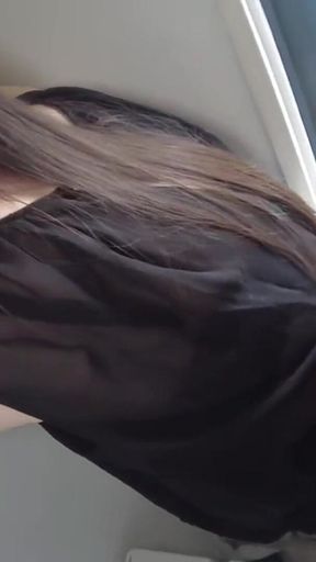 Steamy T Back Stroll with a First Time Outdoor Peach That Drives Nonstop Release Part.2