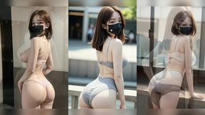 (3d animated ai-generated models) stepsister s big ass (with pussy masturbation asmr sound!)