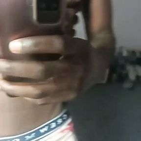 Sexy skinny black guy got hard