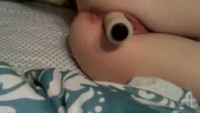 My horny ex GF toys her smooth coochie to orgasm in solo video