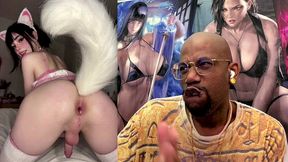 thicc fat ass transgender gamer girl oozing butt juice gets anal fucked from behind, ai generated