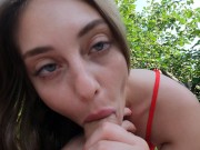 STEPSISTER'S SUMMER HOLIDAY 3 !!!FUCK THIS BITCH ON THE GRASS WITHOUT A CONDOM