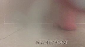 Hot Steamy Male Feet in Hotel Shower Hope You Cum Join Me - Manlyfoot