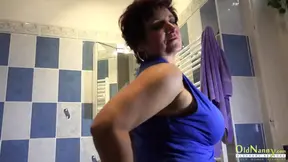 Older Woman Showing Her Ass in Sexy Underwear