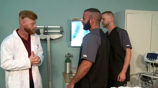 Rough Muscle Doctor Fucks His Interns - HOT GROUP!