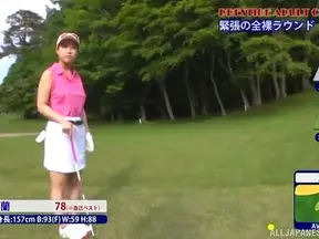 Naked Golf Fun with Big-Titted Asian Beauty Outdoors