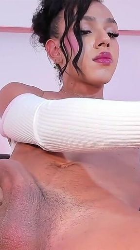 Beautiful Trans Twink Masturbates for You