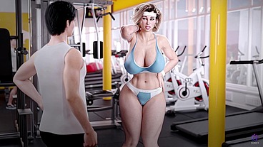 Horny MILF Stepmom Sucks Stepson's Big Cock After Workout - 3D Hentai Game - Apocalust