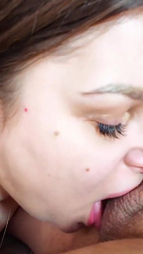 Asmr Close up Blowjob and Throbbing Cum in Mouth