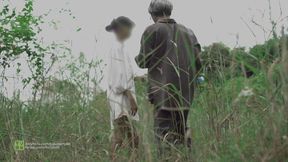Filipina bratty sis gets an amateur blowjob in high grass