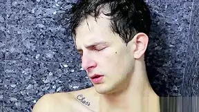 Tugging On His Wet Cock And Moaning In The Shower All Alone