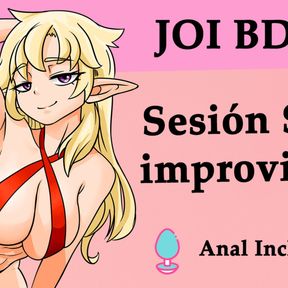 Spanish JOI hentai, sesion sado improvisada.