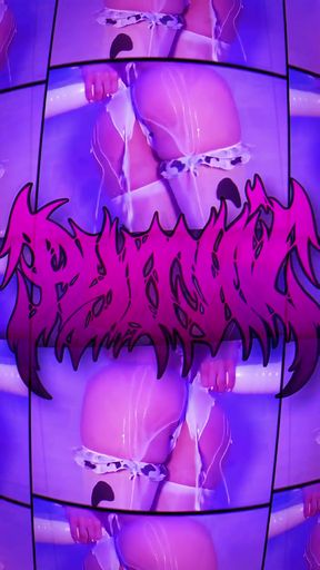 Slim solo babe in split-screen POV action