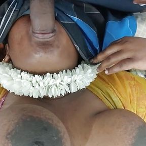 Tamil wife deep mouth fucking for her husband cock