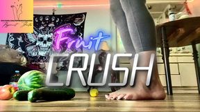 Size 16 Barefoot Fruit Crush Giantess Destruction
