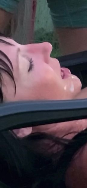 Pee pee on my cum covered face , Mark me   Clip 1