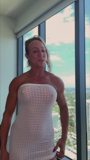 Extreme Sheer Bra and Panties Plus Dress - Sexy Try-on