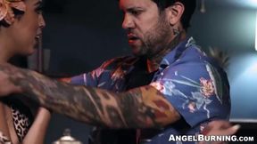 Goddess Joanna Angel shares tiki guys cock with hot chick