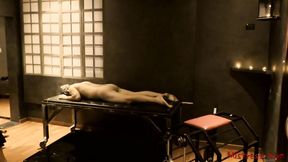 ”Sadistic femdom whipping her submissive”