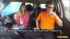 Fake Driving School - College Student With BIG Natural Boobs FULL VIDEO - Stella Cox