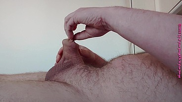 Das Sperma von Nylonjunge im Glas 1 ** Anwichsen **