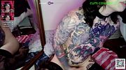 cute trans girl raven gags and fucks her self until she cums