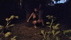 dogging - a cheating big tits wife sucks stranger cock