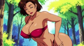 Ai Babes Outdoor Cleavage Tease