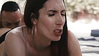 Horny trans babe gets her ass licked and fucked by her black bf