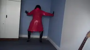 Pvc Raincoat, Leather Dress Boots and Gloves