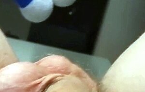 lad playing with his uncut cock - nice long foreskin!