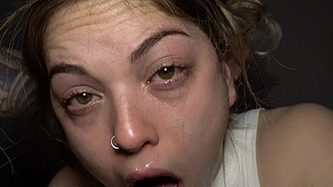 Extreme blowjob from my young wife Keilabassi with a beautiful cum