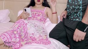 Priya Stepsis Find Her Nudes in Stepbro Phone and He Fucked Her Creampie Pussy Hard