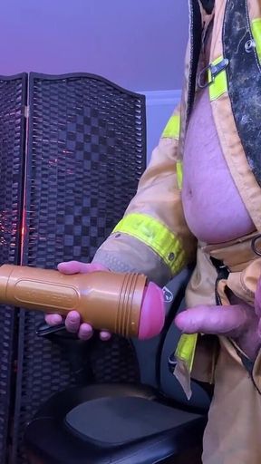 Firefighter Fleshlight Fun and Cum